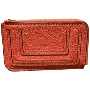 Chloe Marcie Leather Card Case in Brown